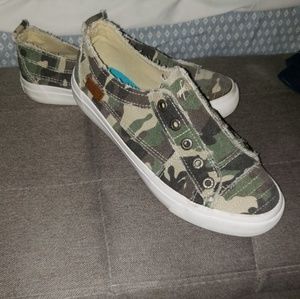 Blowfish camo slip on canvas sneakers